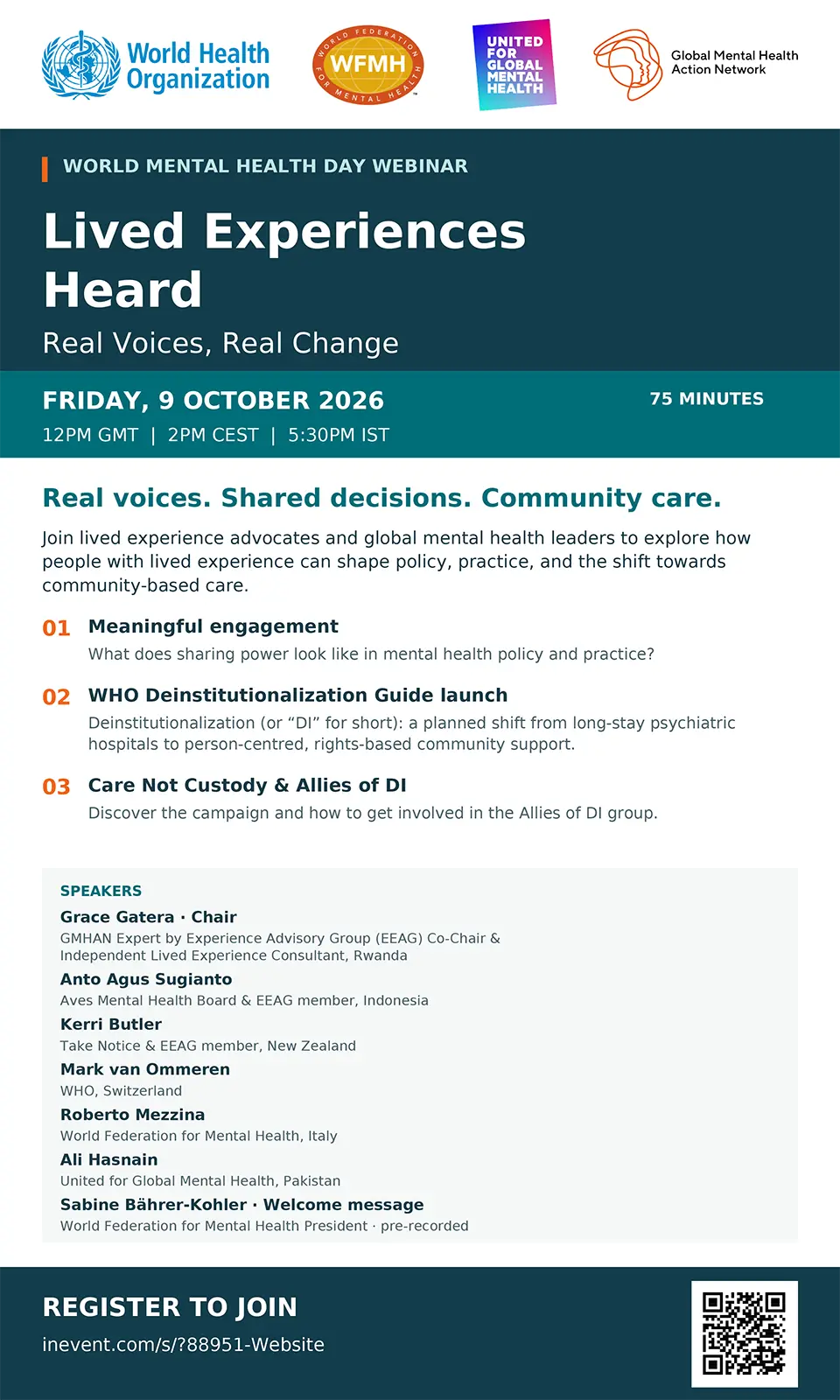 Webinar Lived Experiences Heard